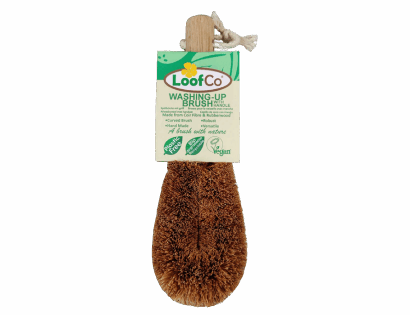 loofco afwasborstel met handvat kokos