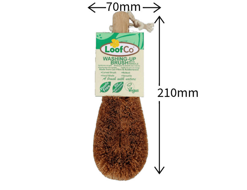 loofco afwasborstel met handvat kokos afmetingen